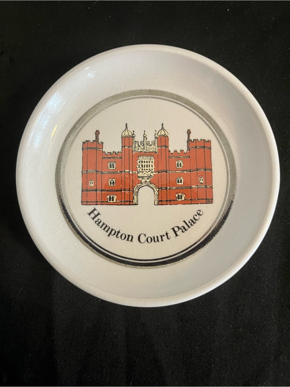 Vintage 1979 Boncath Pottery Hampton Court Palace Ceramic Coaster Dish